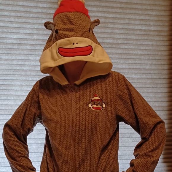 Monkey Onesie unisex fits size Large Women Mens Medium - Picture 2 of 7
